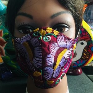 “Authentic Mexican” handmade embroidered facemask!